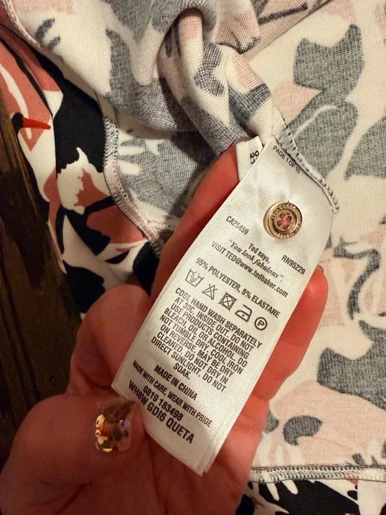 Ted Baker Queta Crane colors by number collection Pink and Black Dress 4 - Picture 4 of 4